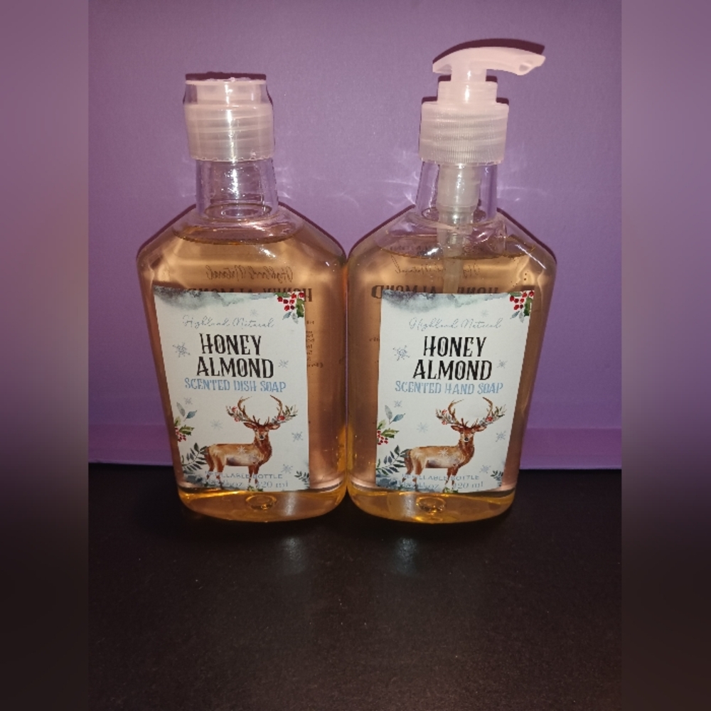 Honey Almond Scented Hand Soap And Dish Soap